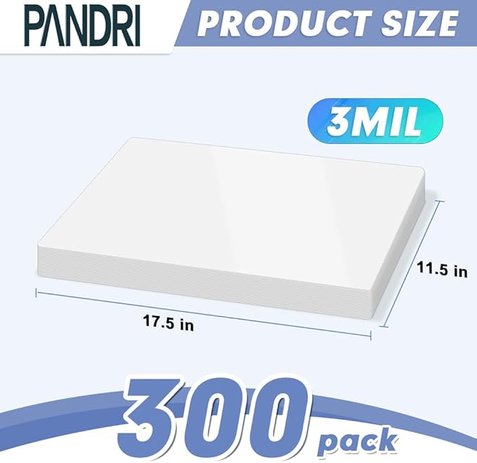 Laminating Sheets, PANDRI 300 Pack Thermal Laminating Pouches Holds 11 x 17 Inch - Image 2
