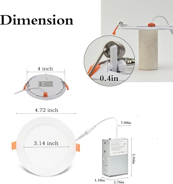 MKUJOO 72 Pack 4 Inch Ultra-Thin LED Recessed Ceiling Light - Image 4