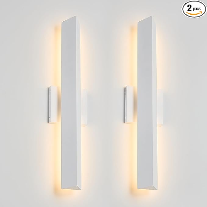 Tarentlight 2 Pack LED Outdoor Wall Lights Dimmable, 20W 3000K, 21.9" Modern by TarentlightOutdoorLighting