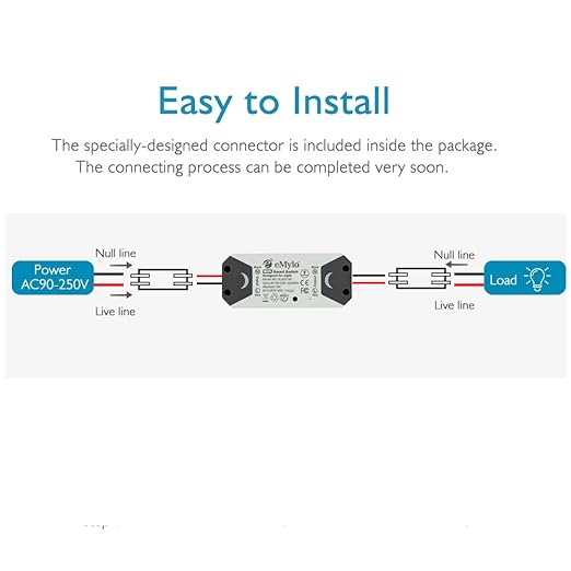 eMylo Smart WiFi Light Switch Wireless Relay Switch Module Remote Control Home - Image 4