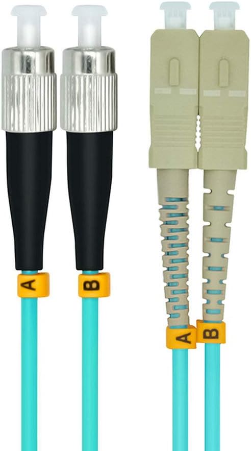 Jeirdus 30Meters 100ft SC to FC Duplex 50/125 10G OM3 Multi-Mode Fiber Optic - Image 2