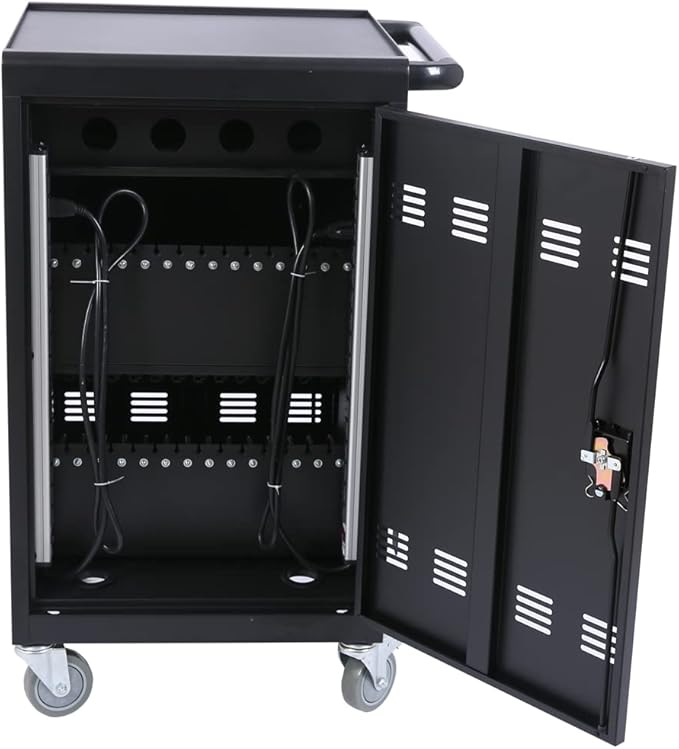 30-Device Mobile Charging Cart and Cabinet, Safety Charging Cart - Image 2