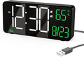 KOSUMOSU Digital Alarm Clocks for Bedrooms, 6.7in Black Small Digital Clock for by KOSUMOSUTECHNOLOGY