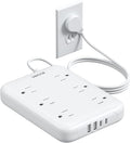 2 Prong Power Strip, VINTAR 2 Prong to 3 Prong Outlet Adapter, 6ft Extension by VINTAR