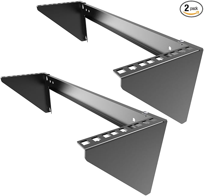 JINGCHENGMEI 2 Pack of 3U 125 lb Weight Capacity Heavy Duty 19 Inches Steel by JINGCHENGMEI