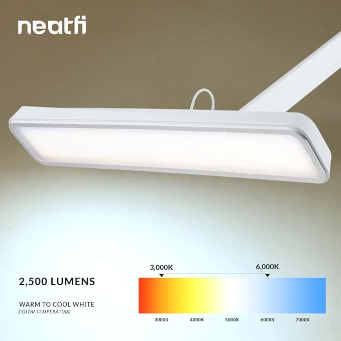 Neatfi XL 2, 500 Lumens LED Task Lamp, 5 Light Modes, 3000-6000K Correlated - Image 3