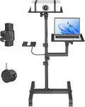 GSOW 2 Shelves Mobile Projector Stand, Rolling Laptop Stand Adjustable Height by GSOW-FacilitateYourLife