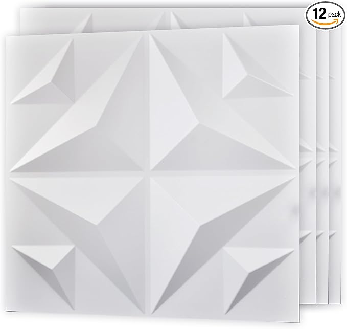Art3d Decorative 3D Wall Panel, 32 Sq.FT PVC Interior Wall Decor by Art3d