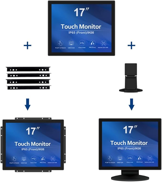 GreenTouch 17 Inch 10 Points Open Frame Industrial Touch Monitor - Image 3