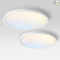 ASD LED 24" Round Flush Mount Ceiling Light Fixture, Low Profile Surface by ASDLightingCorporation