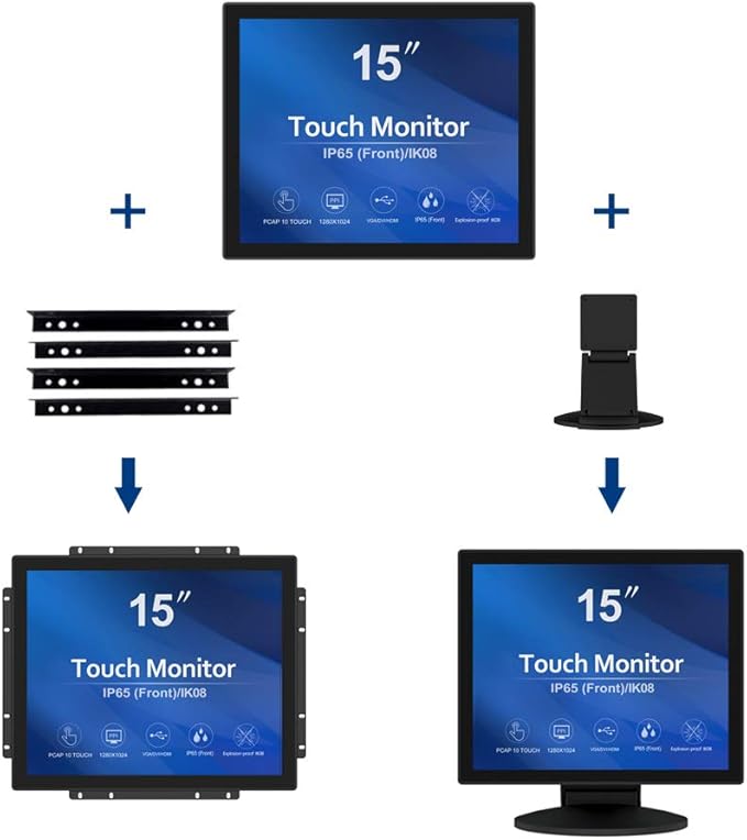 GreenTouch 15 Inch Open-Frame Touchscreen LCD Monitor - Image 5