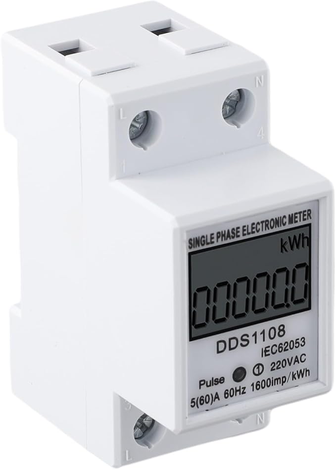 Digital Energy Meter LCD Display 50A 60A Single Phase Power Monitor Electric - Image 3