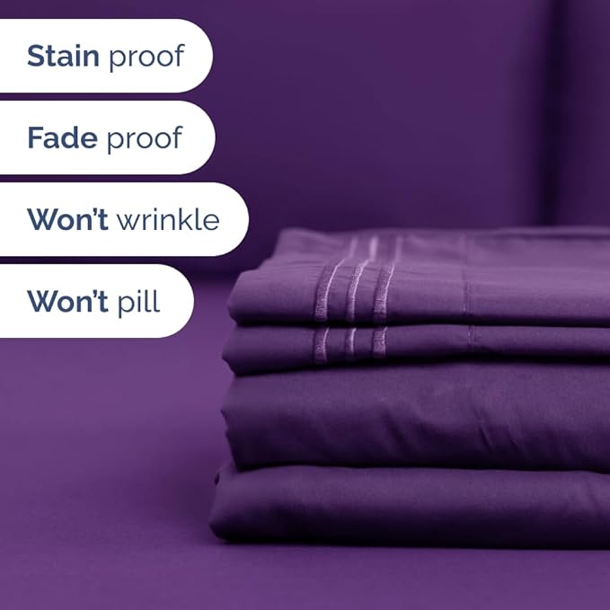 Split Head King Sheet Set – 4 Piece Flex Split Top King Sheets - Image 7