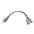 MasterStor Stereo Jack Splitter Cable3.5mm Male to 2 X Female Gold Plated by MasterStor