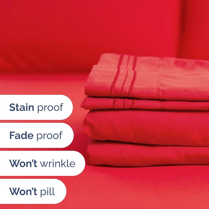 Split Head King Sheet Set – 4 Piece Flex Split Top King Sheets - Image 7