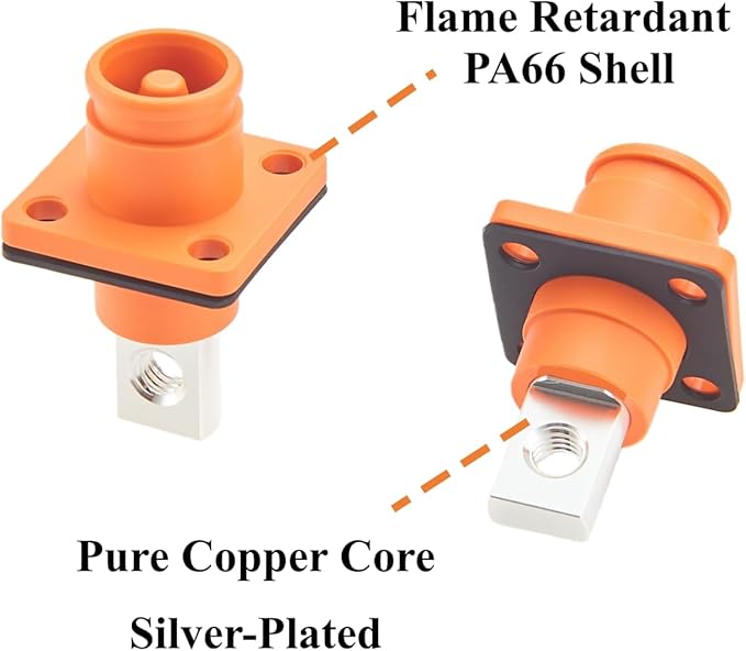 1 Set Battery Energy Storage Connector 100A 16mm² High Current HV Connectors - Image 9