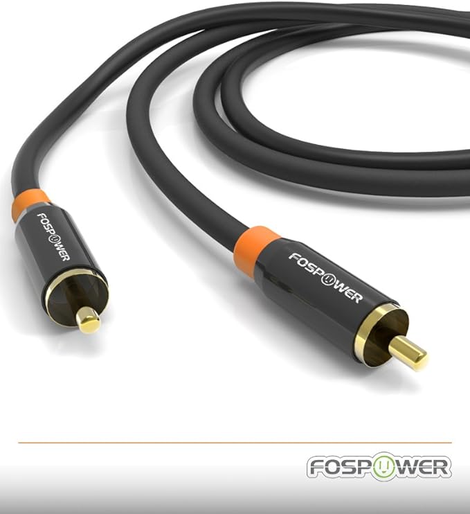 FosPower Digital Audio Coaxial Cable Premium S/PDIF RCA Male to RCA Male - Image 3