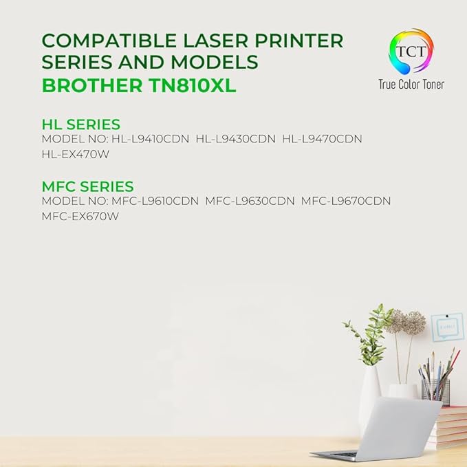 TCT TN810XL Compatible Toner Cartridge 4 Pack - Image 2