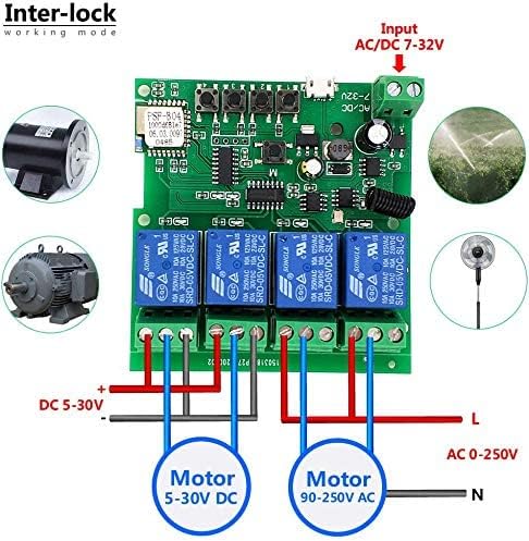 Newgoal 4 Channels WiFi Wireless Smart Switch Inching Self-Locking Relay Module - Image 5