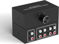 Dingsun 4-Way Stereo Audio Switcher, Bi-Directional Right and Left Channel by Dingsun