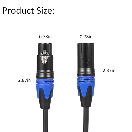 Seefeful XLR Splitter Cable, 1 Female to 2 Male Patch Y Cable, Balanced - Image 2