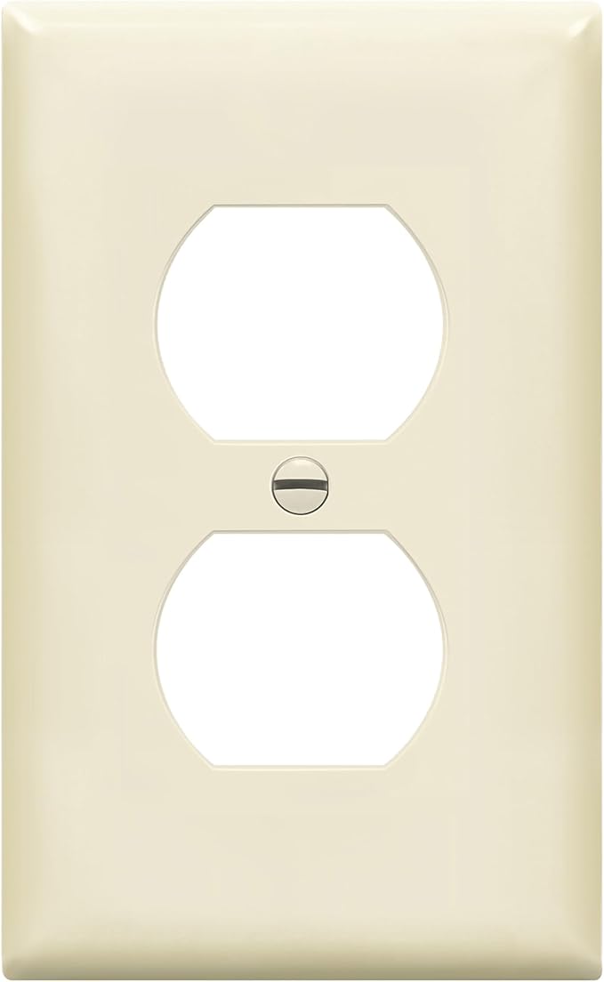 Enerlites 8821-LA Duplex Receptacle Outlet Wall Plate, Standard Size 1-Gang by Enerlites