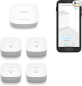 YoLink Water Leak Starter Kit: Hub + 4 Leak Sensor 4, LoRa Long-Range, by YoLink