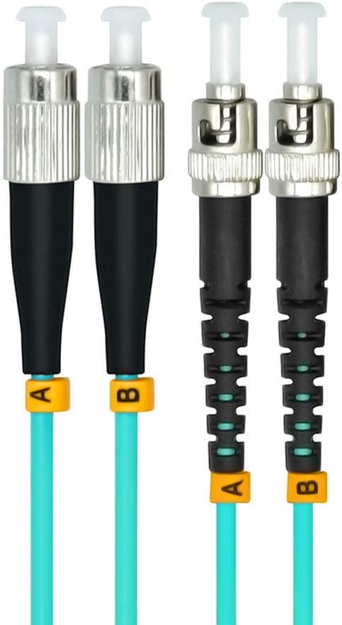 Jeirdus 15Meters 49ft FC to ST Duplex 50/125 10G OM3 Multi-Mode Fiber Optic - Image 2