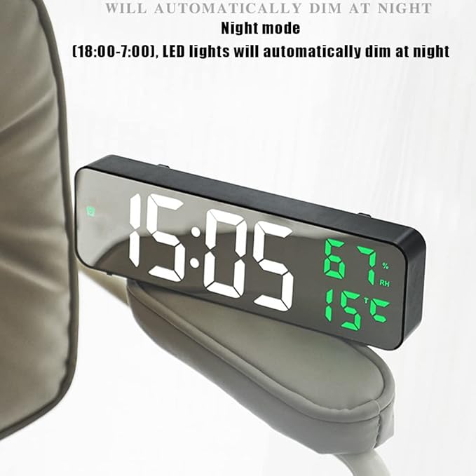 Gigicloud Led Wall Clock, 3 Level Dimmer Brightness Wall Digital Clock - Image 3