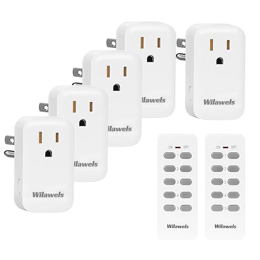 Remote Control Outlet, WILAWELS Wireless Remote Light Switch, Programmable by Wilawels