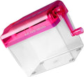 Healvian Manual Paper Shredder Small Desktop Handheld Red Compact Office and by Healvian