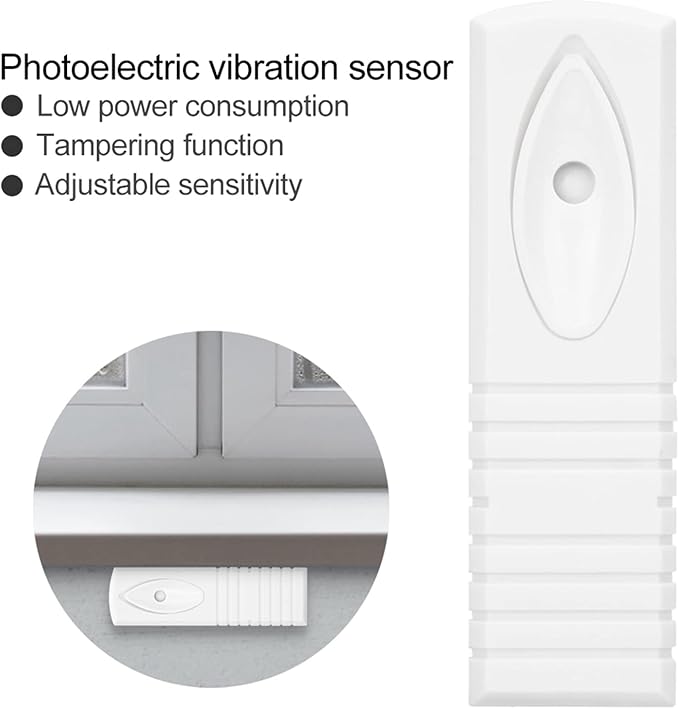 MUNEFE Wired Photoelectric Vibration Alarm Sensor, Home Security Detector Alarm - Image 6