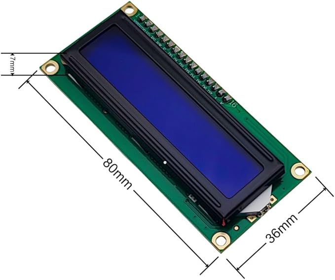 Haldzemo 1602 LCD Screen Display Module 1602A 16x2 White Character Blue - Image 3