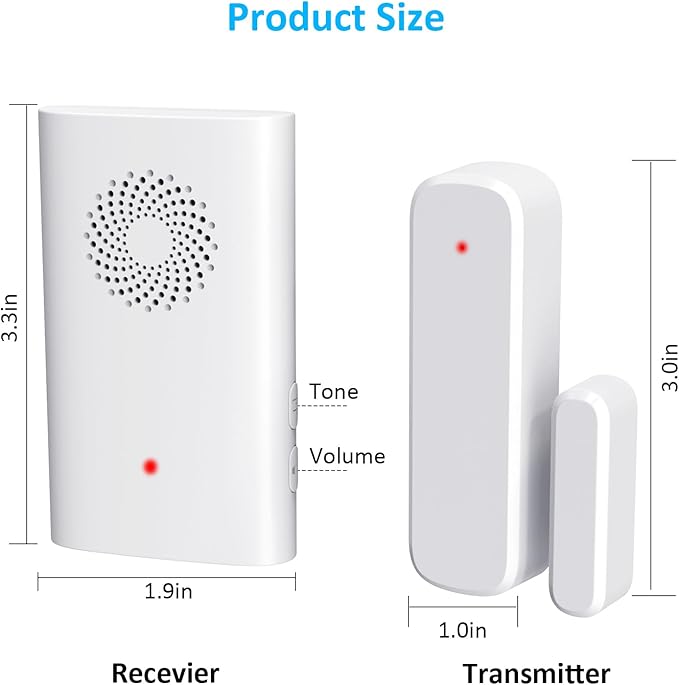 Wireless Door Sensor Chime, Door Open Alarm When Entry Business/Office/Store - Image 6