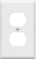 Enerlites 8821-W Duplex Receptacle Outlet Wall Plate, Standard Size 1-Gang by Enerlites