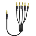 MysRuida 3.3ft 1/8” 3.5mm TRRS Stereo Audio Cable, 1 to 5 Splitter Male Aux Cord by Unknown