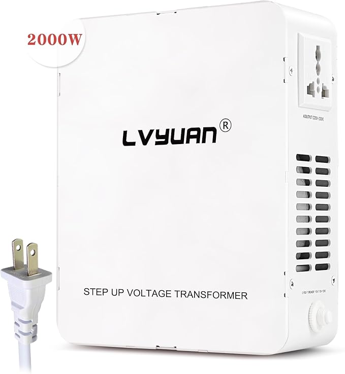 LVYUAN 2000W Voltage Transformer Step Up/Down Converter, 110V/120V to 220V/240V - Image 2