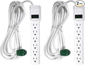 GoGreen Power Inc. 6 Outlet Surge Protector, 12FT Cord, 2 Pack by Unknown