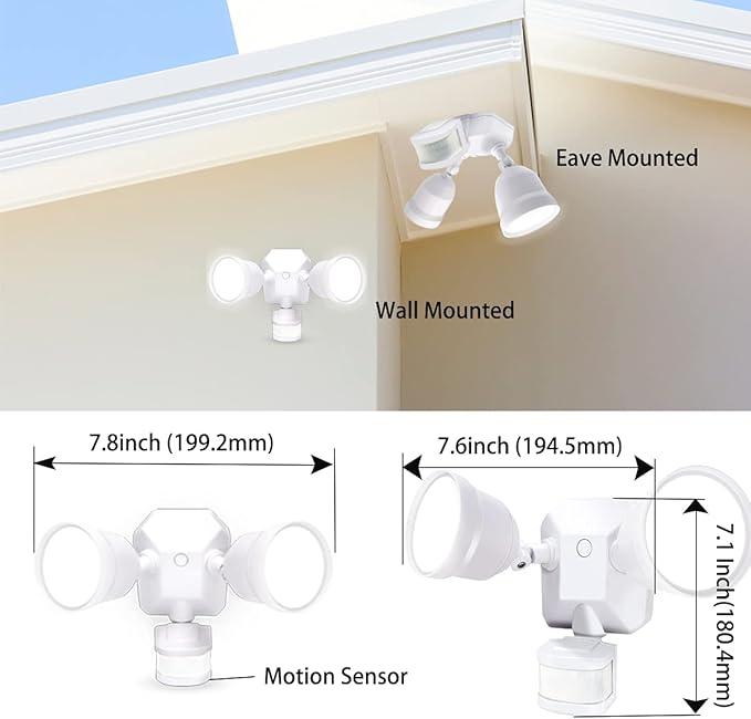 EMANER Motion Activated Security Light, Motion Sensing & Dusk to Dawn Adjustable - Image 9