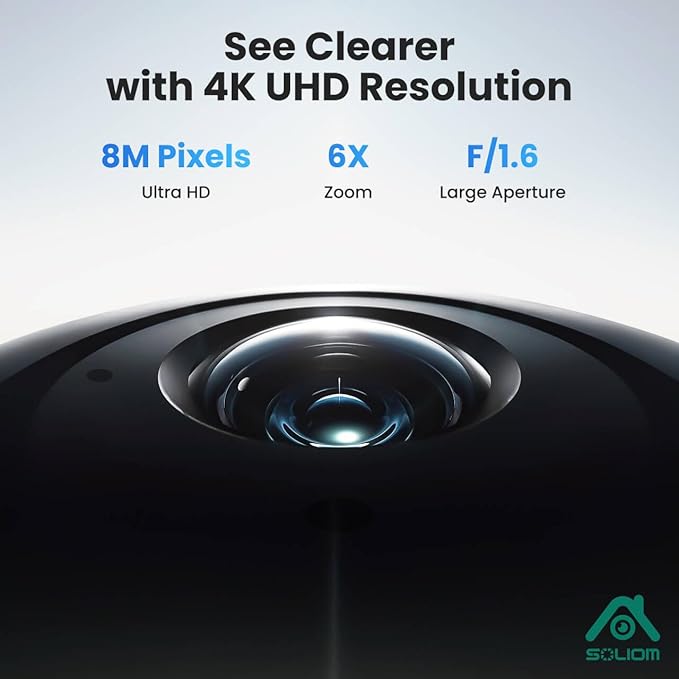 SOLIOM- True 8MP HD Security Cameras Outdoor Wireless, Add-On Camera, Solar - Image 2