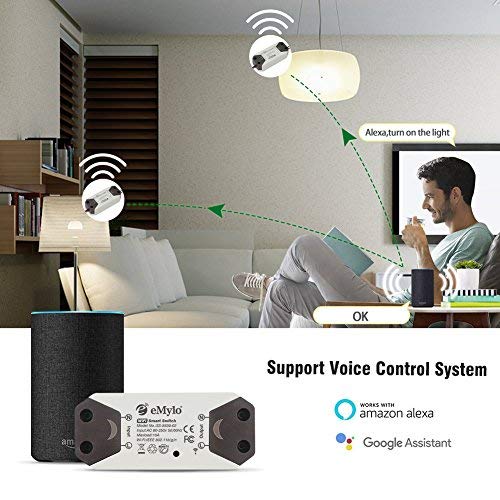 eMylo Smart WiFi Light Switch Wireless Relay Switch Module Remote Control Home - Image 5