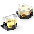 Distribution Block Car Audio, 2 Way 0/2/4 Gauge in 4/8/10 Gauge Out Amp Power by Malictele