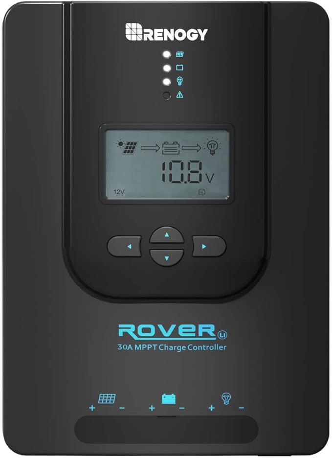 Renogy Charge Controller-Rover 30A MPPT 12V/24V Auto-Detect LCD Display | 99.9% by RenogySolar