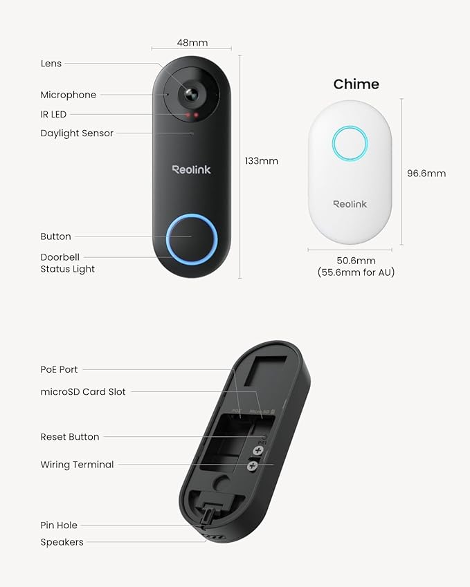 REOLINK Video Doorbell PoE Camera – 2K IP Security Camera Outdoor - Image 9