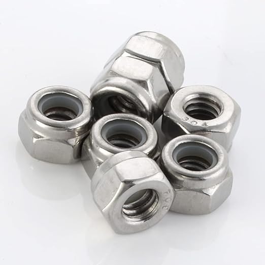 MewuDecor #6 32 Nylon Insert Hex Lock Nuts Locknuts, 304 Stainless Steel 18-8 - Image 8