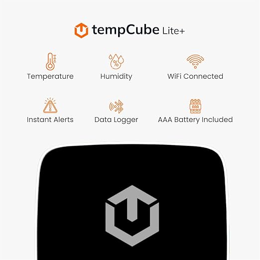 tempCube WiFi Temperature & Humidity Sensor | Connects 2.4 GHz – Real-Time 24/7 - Image 2