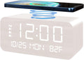 JALL Digital Alarm Clock, with Wooden Electronic LED Time Display, 3 Alarm by JALL