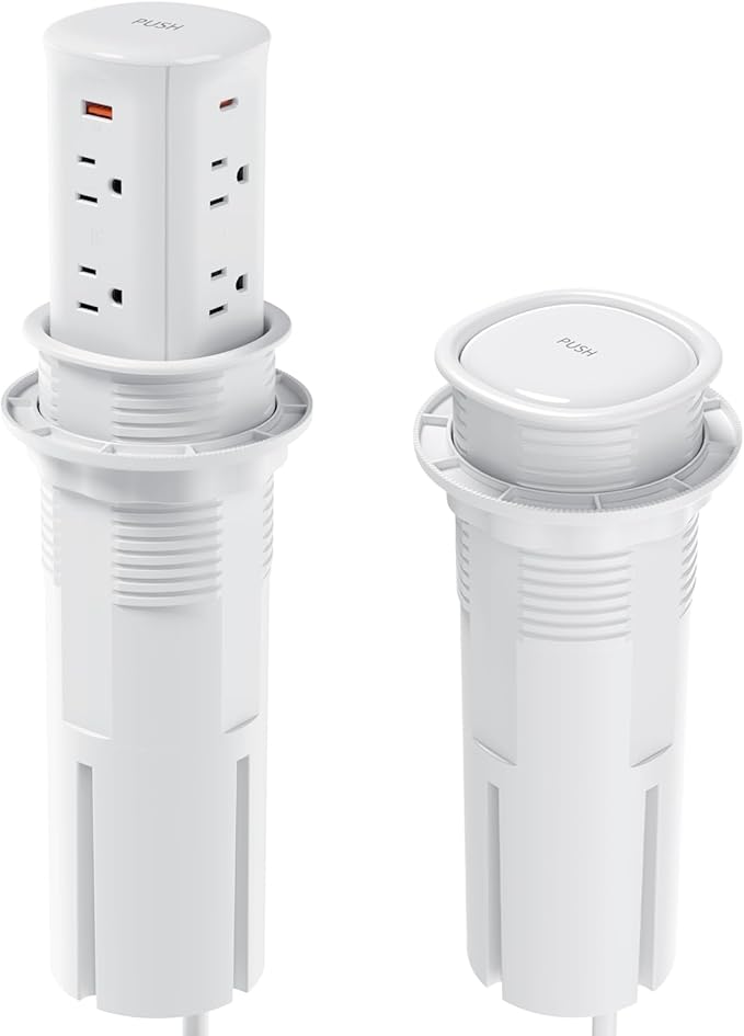 Pop up Outlet for Countertop, 3 inch Hole Desktop Power Grommet, 8 Outlets 4 - Image 6