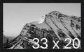 Frame It Easy 33 x 20 Black Grain Wood Frame by FrameItEasy