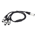 Estink XLR Splitter Cable 3 Pin Male to 3 Female Y Splitter by Following